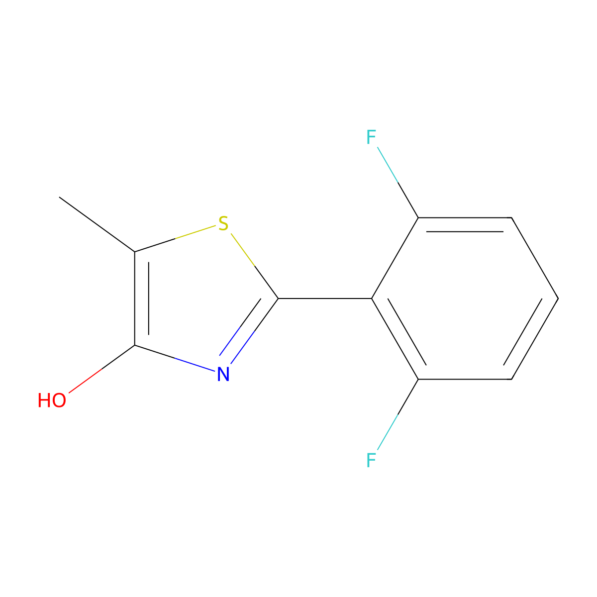 2-(2,6-Difluorophenyl)-5-methyl-1,3-thiazol-4-ol molecular structure, CAS 271772-57-7
