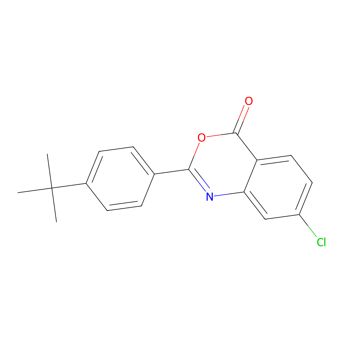 2-(4-tert-butylphenyl)-7-chloro-4H-3,1-benzoxazin-4-one molecular structure, CAS 271775-61-2