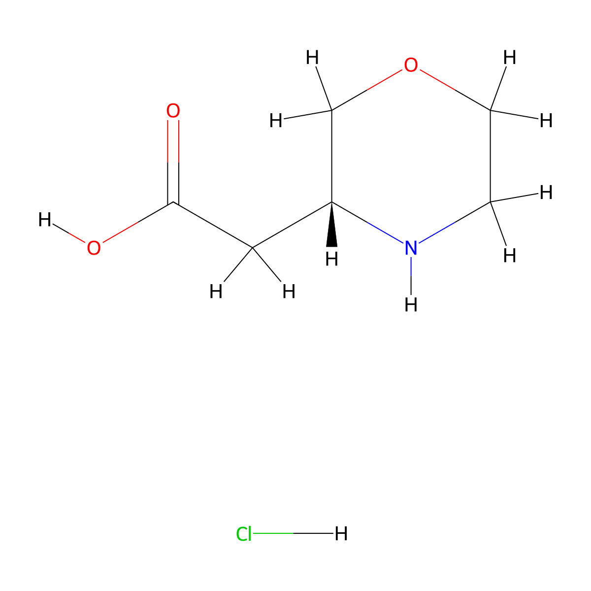 (R)-2-(Morpholin-3-yl)acetic acid hydrochloride molecular structure, CAS 2717762-13-3