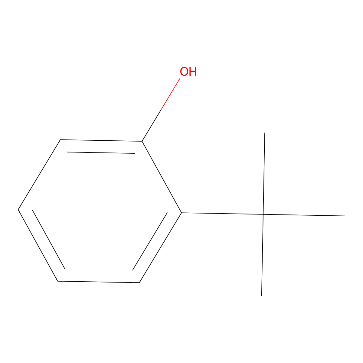 2-Tert-Butylphenol molecular structure, CAS 27178-34-3