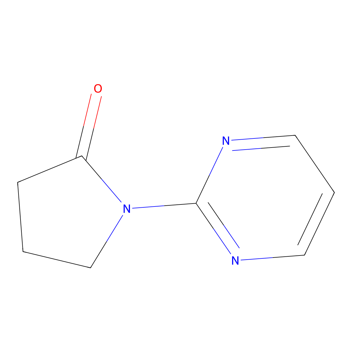 1-(2-Pyrimidinyl)-2-pyrrolidinone molecular structure, CAS 27179-32-4