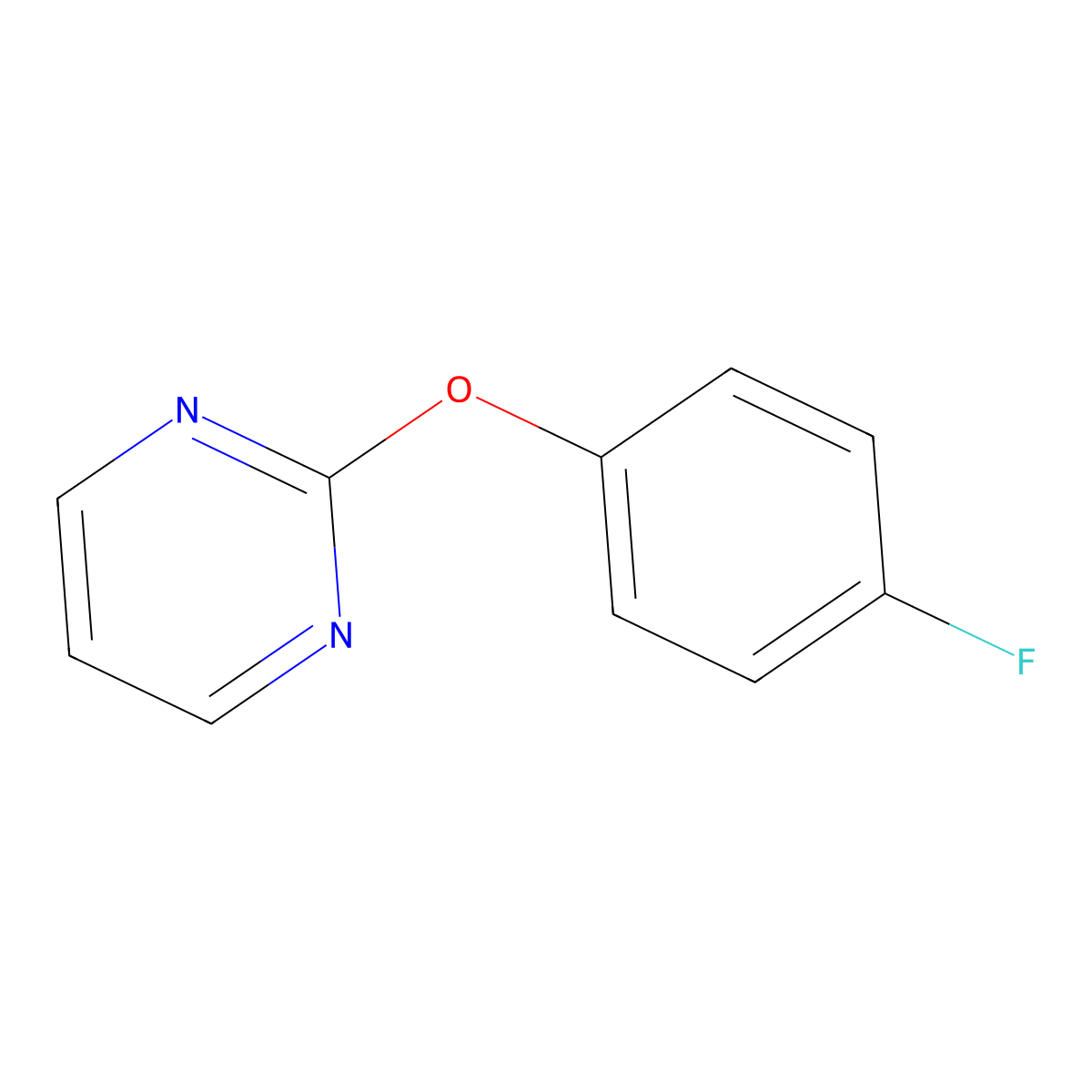 2-(4-Fluorophenoxy)pyrimidine molecular structure, CAS 271793-71-6