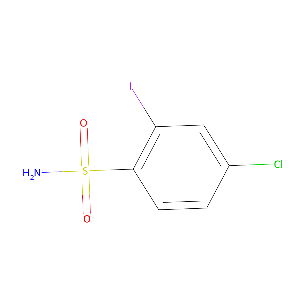 4-Chloro-2-iodobenzenesulfonamide molecular structure, CAS 271796-28-2