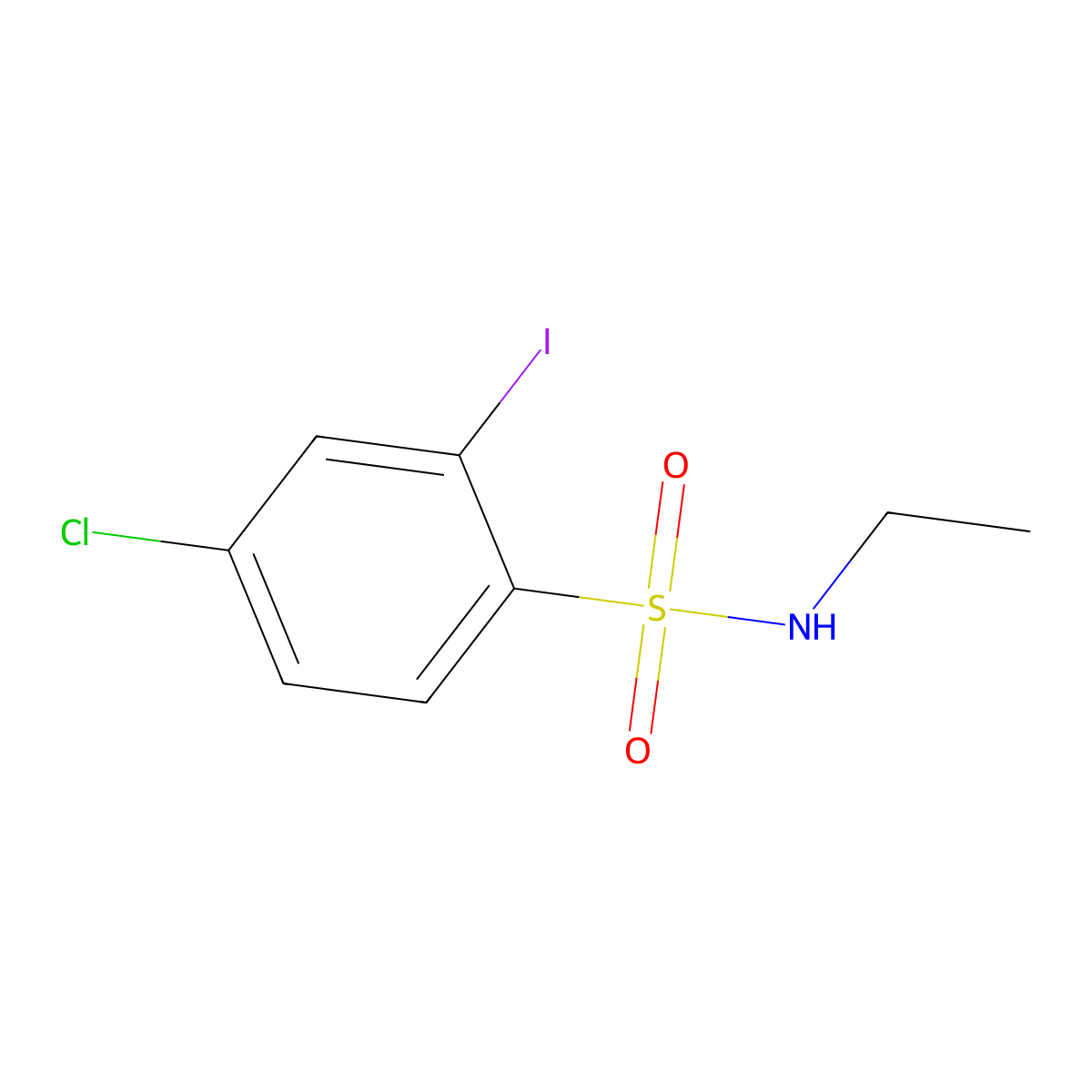 4-Chloro-N-ethyl-2-iodobenzenesulfonamide molecular structure, CAS 271796-67-9