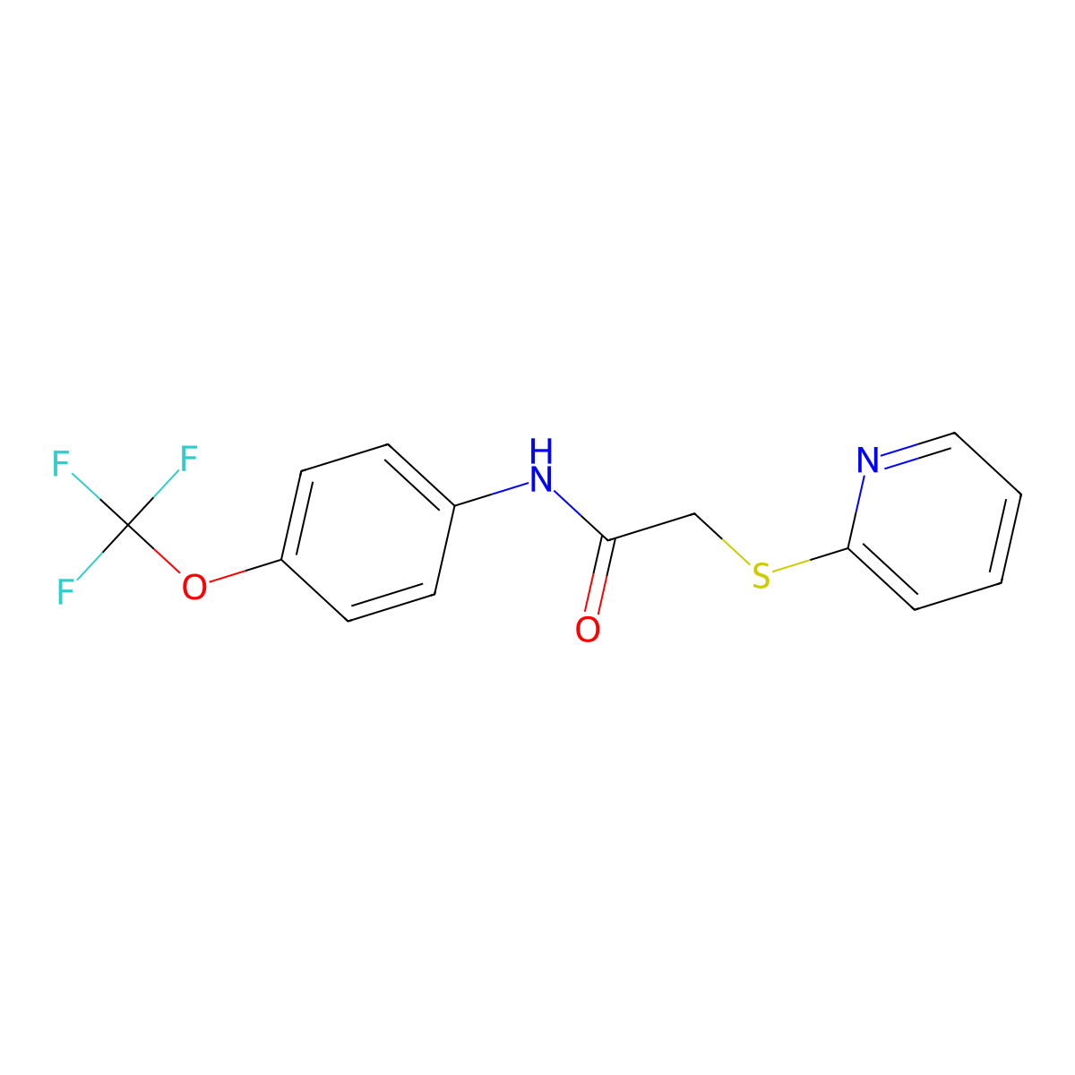2-(pyridin-2-ylsulfanyl)-N-[4-(trifluoromethoxy)phenyl]acetamide molecular structure, CAS 271798-30-2