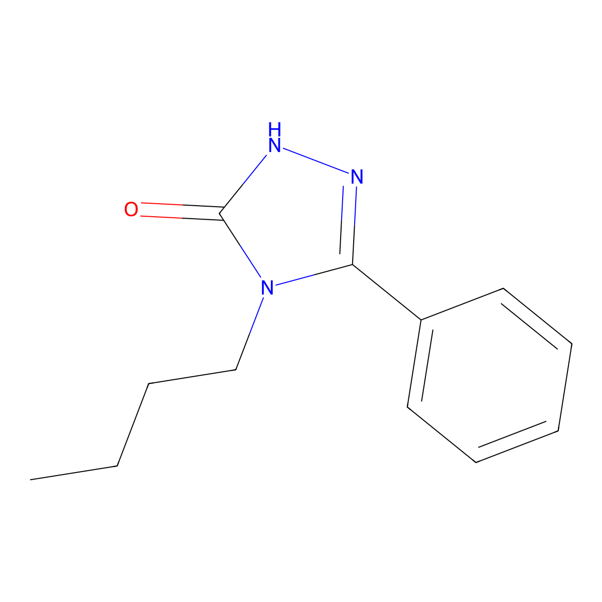 4-Butyl-5-phenyl-2,4-dihydro-3H-1,2,4-triazol-3-one molecular structure, CAS 271798-46-0