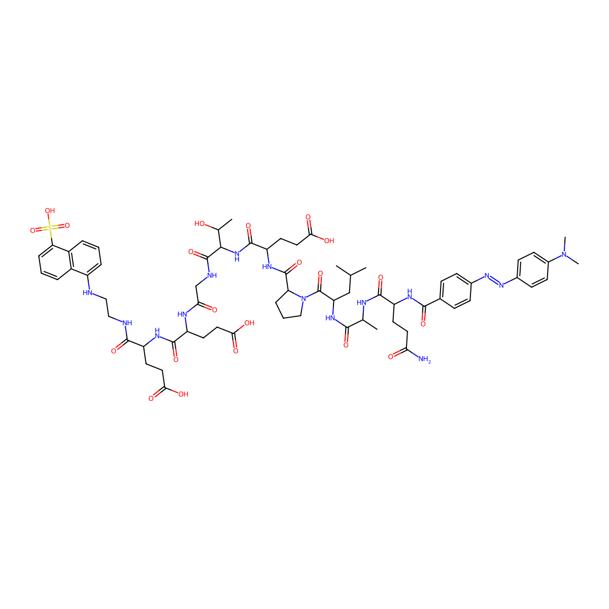 Dabcyl-QALPETGEE-Edans molecular structure, CAS 271798-75-5