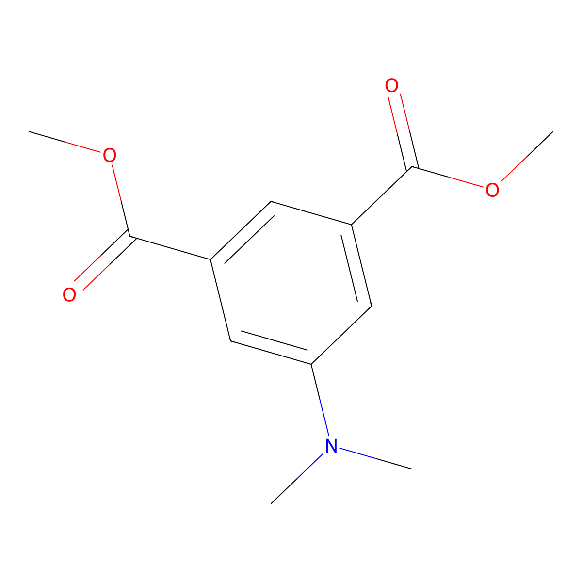 Dimethyl 5-(dimethylamino)benzene-1,3-dicarboxylate molecular structure, CAS 2718-64-1
