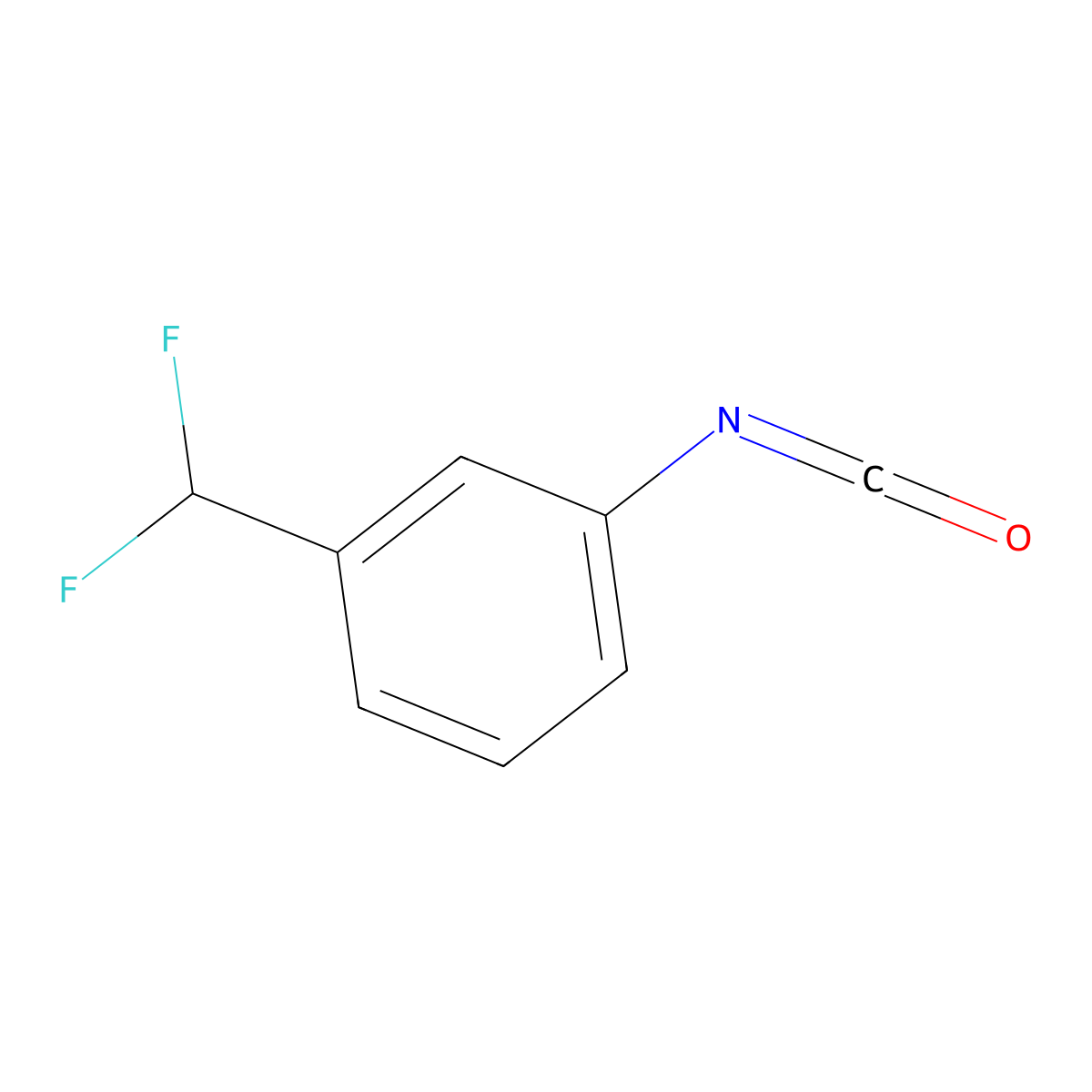 1-(Difluoromethyl)-3-isocyanatobenzene molecular structure, CAS 27181-22-2