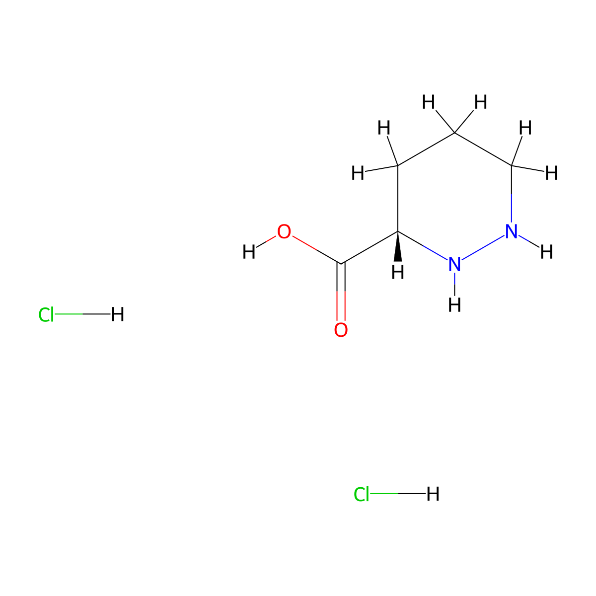 (S)-1,2-Diazinane-3-carboxylic acid dihydrochloride molecular structure, CAS 2718118-77-3