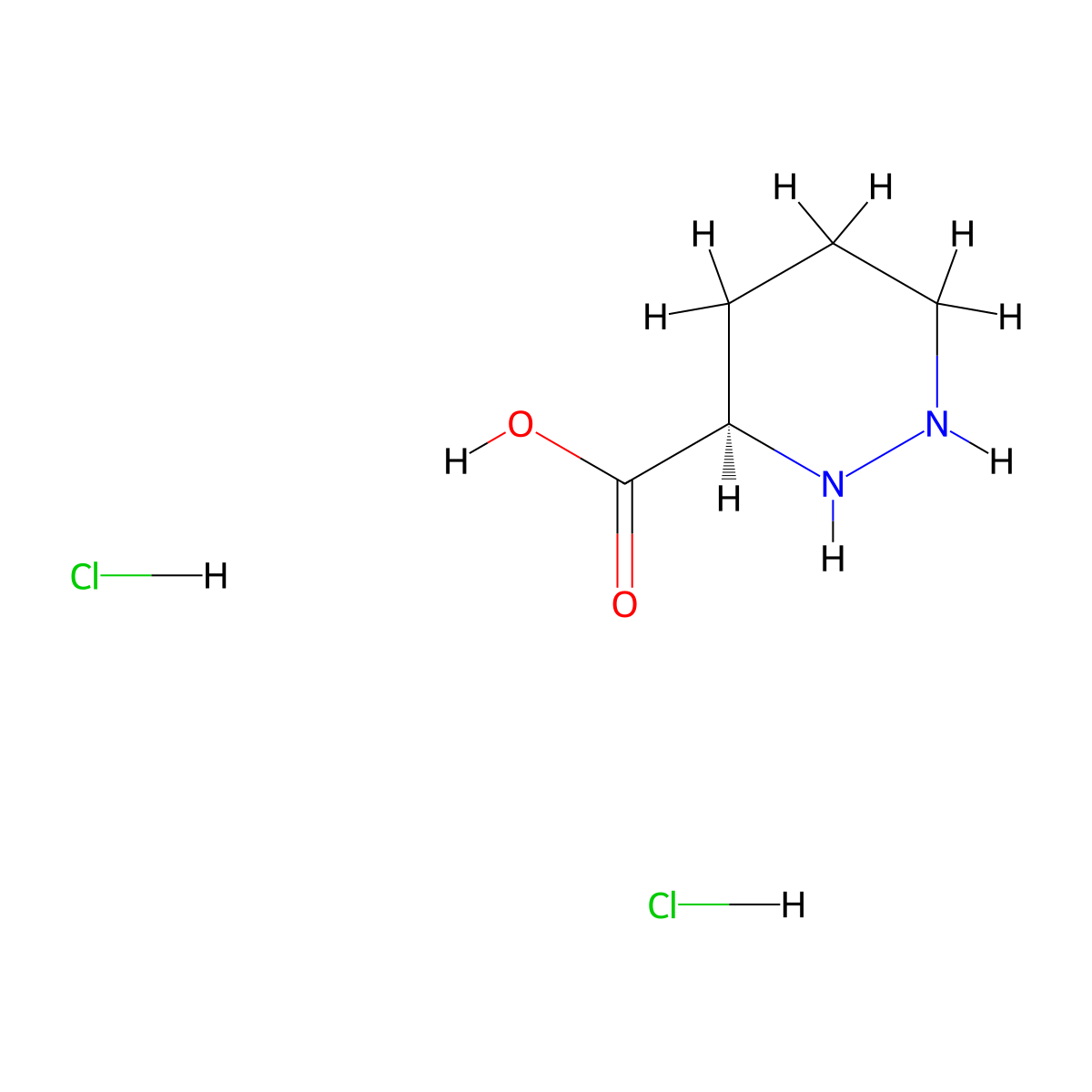 (R)-1,2-Diazinane-3-carboxylic acid dihydrochloride molecular structure, CAS 2718120-80-8