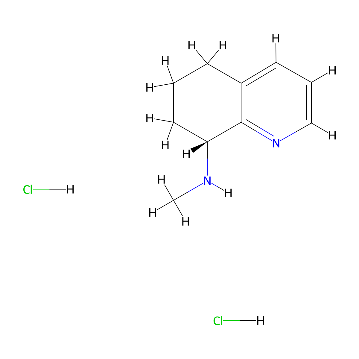 (R)-Methyl-(5,6,7,8-tetrahydro-quinolin-8-yl)-amine dihydrochloride molecular structure, CAS 2718120-93-3