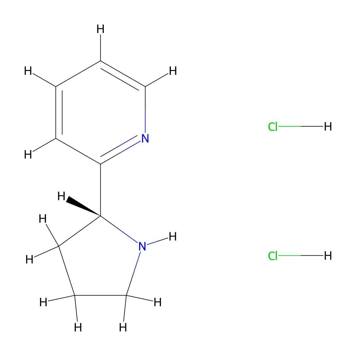 (R)-2-(Pyrrolidin-2-yl)pyridine dihydrochloride molecular structure, CAS 2718120-94-4