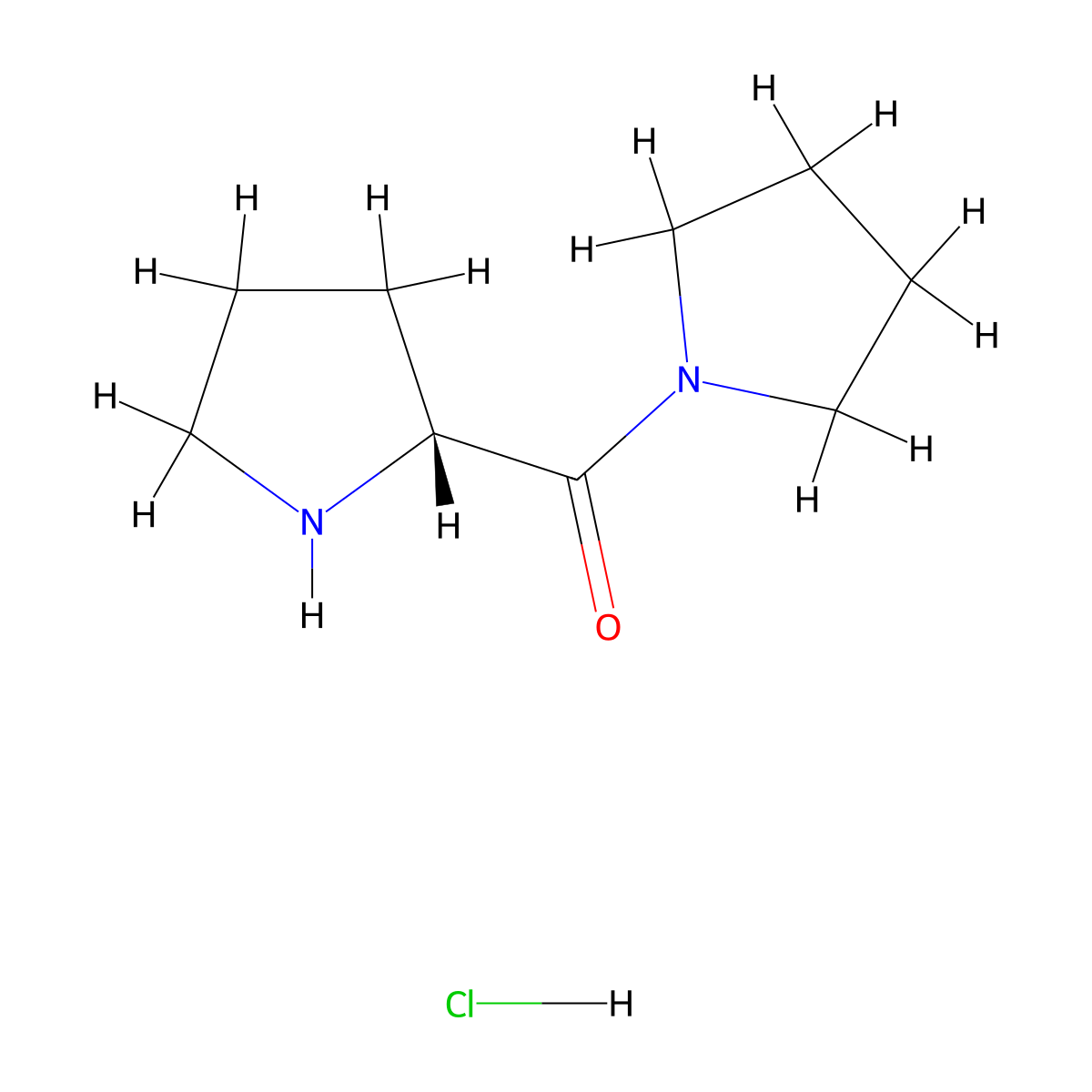 (2R)-2-(pyrrolidine-1-carbonyl)pyrrolidinehydrochloride molecular structure, CAS 2718123-79-4