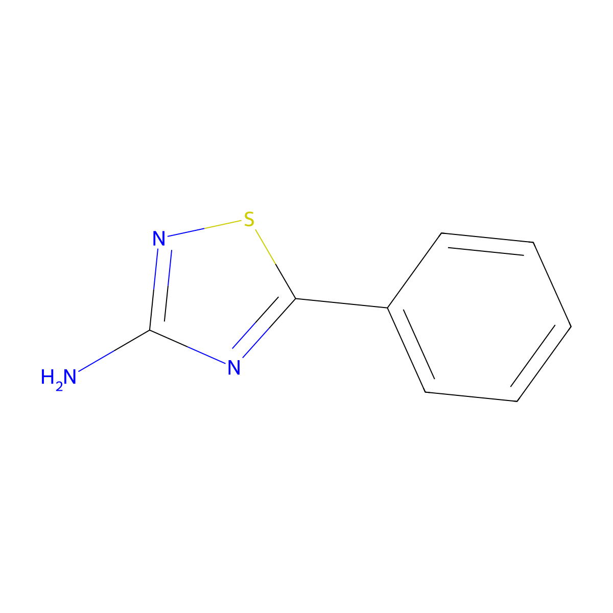 5-Phenyl-1,2,4-thiadiazol-3-amine molecular structure, CAS 27182-54-3