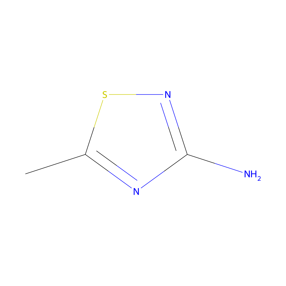 5-Methyl-1,2,4-thiadiazol-3-amine molecular structure, CAS 27182-55-4