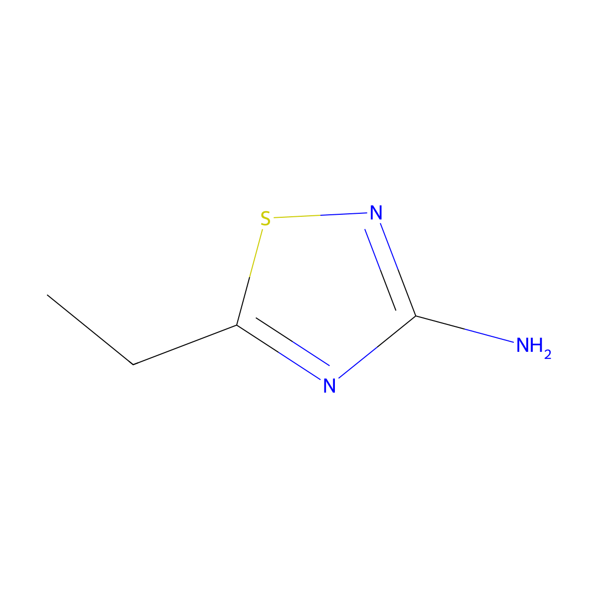 5-Ethyl-1,2,4-thiadiazol-3-amine molecular structure, CAS 27182-56-5