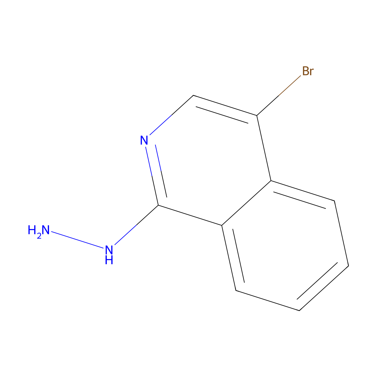 4-Bromo-1-hydrazinylisoquinoline molecular structure, CAS 27187-06-0