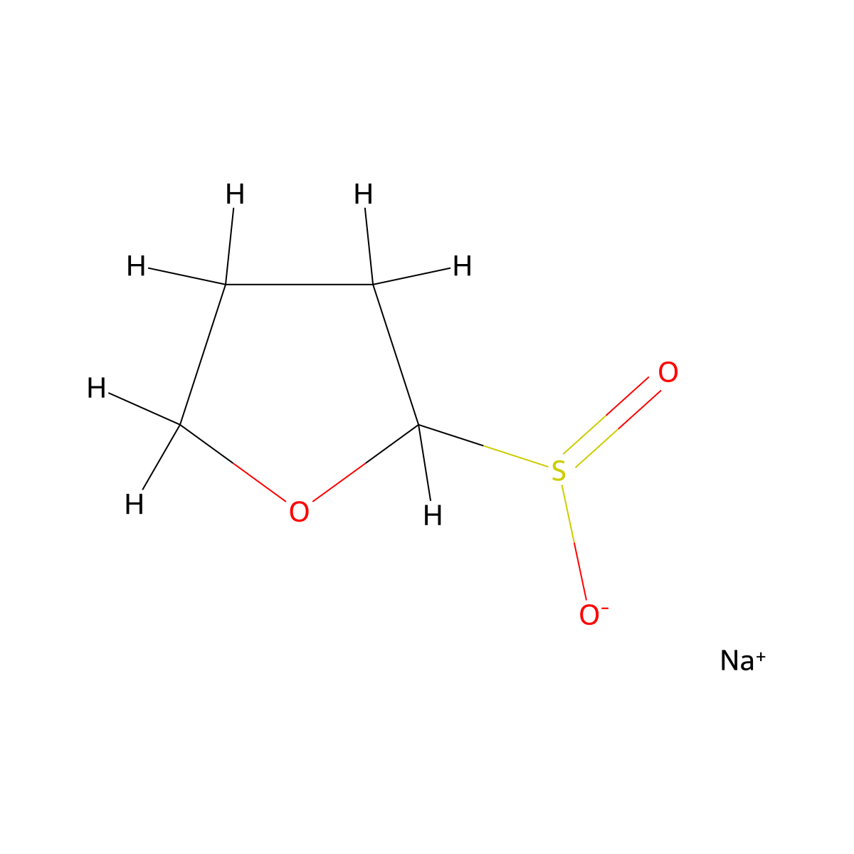 Sodium tetrahydrofuran-2-sulfinate molecular structure, CAS 2718836-03-2