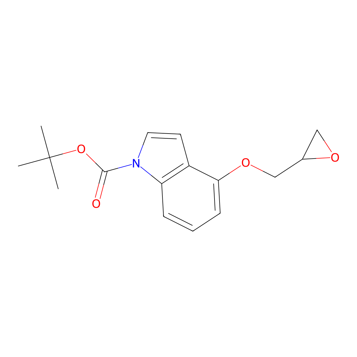 tert-Butyl 4-(oxiran-2-ylmethoxy)-1H-indole-1-carboxylate molecular structure, CAS 2718974-78-6