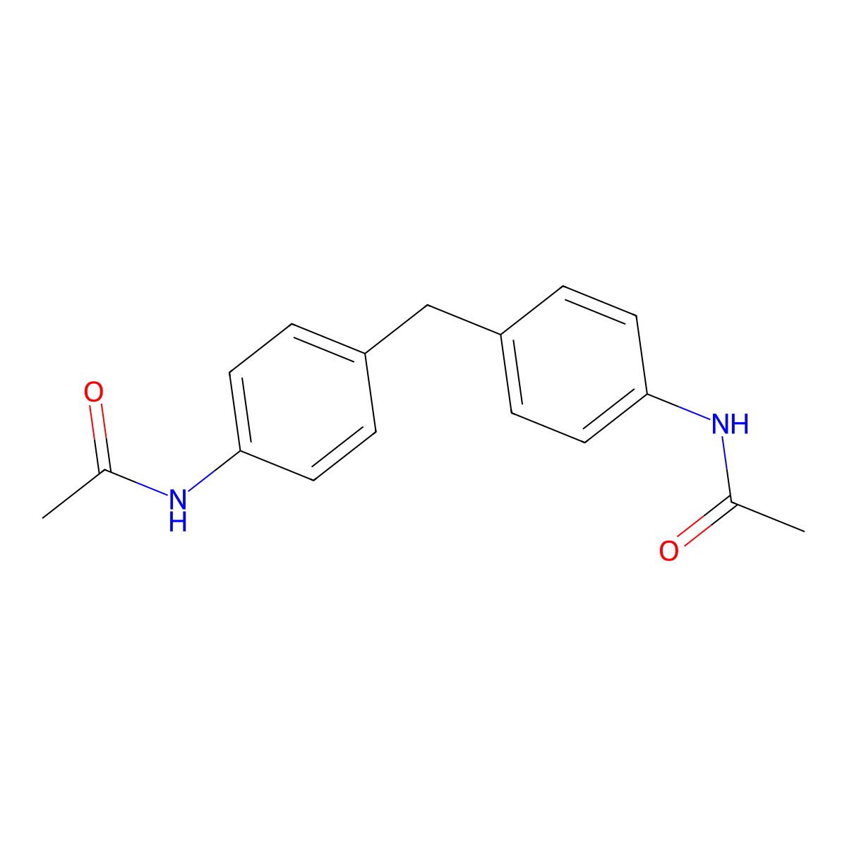 4',4''-Methylenebis(acetanilide) molecular structure, CAS 2719-05-3