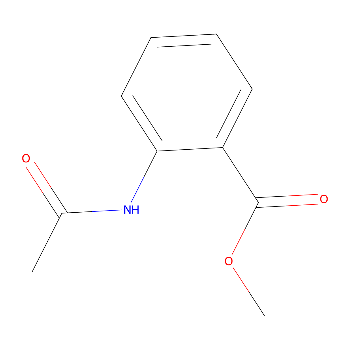 Methyl n-acetylanthranilate molecular structure, CAS 2719-08-6