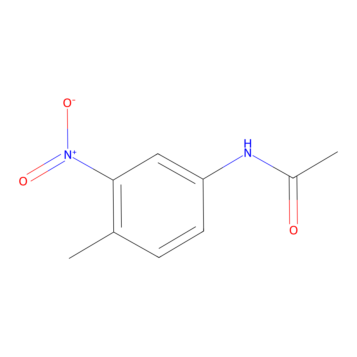 N-(4-Methyl-3-nitrophenyl)acetamide molecular structure, CAS 2719-14-4