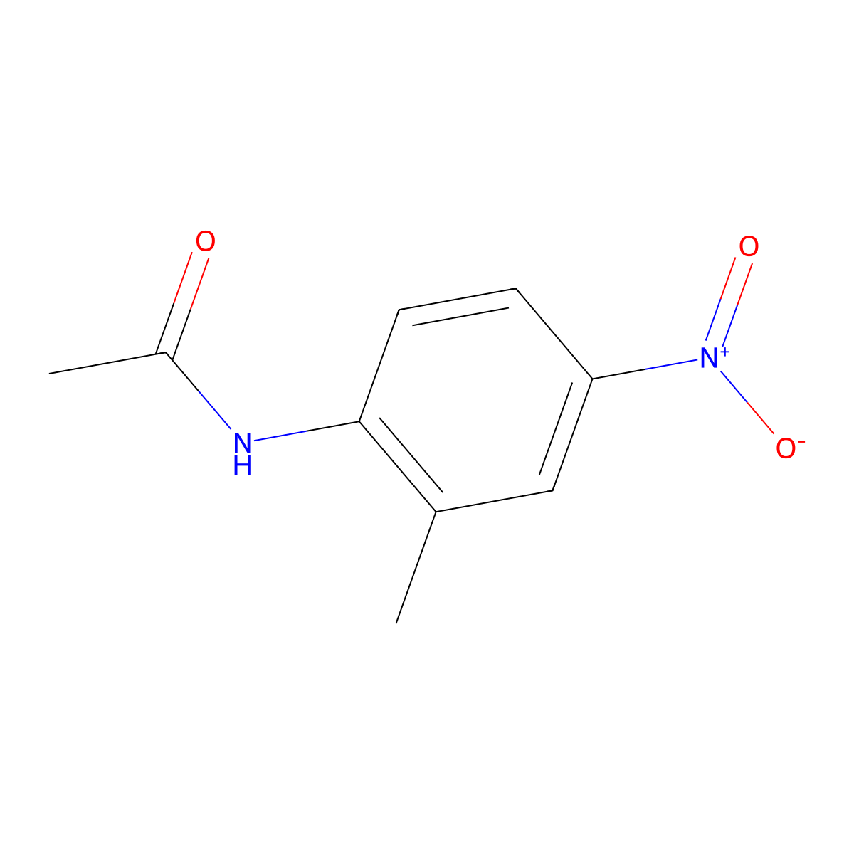 Acetamide, N-(2-methyl-4-nitrophenyl)- molecular structure, CAS 2719-15-5