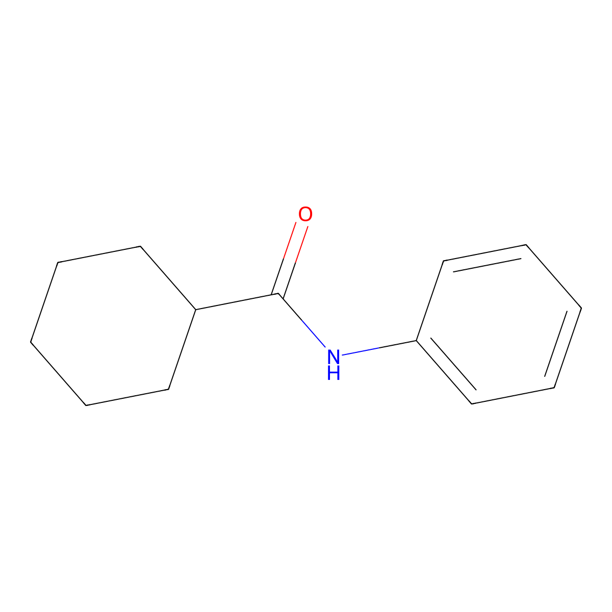 N-Phenylcyclohexanecarboxamide molecular structure, CAS 2719-26-8