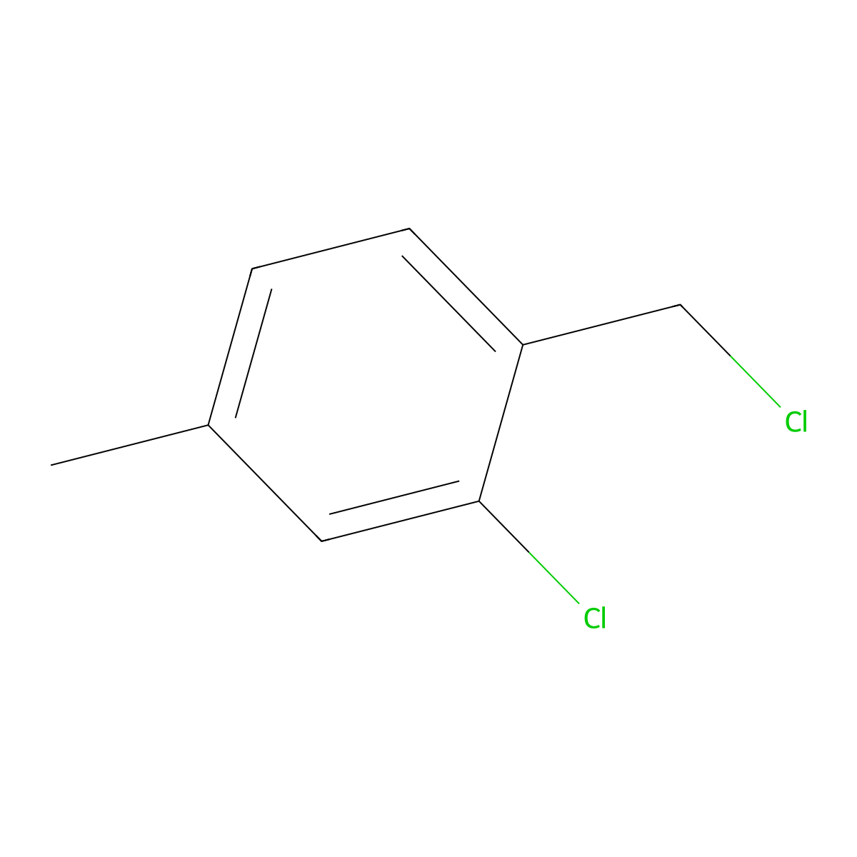 2-Chloro-1-(chloromethyl)-4-methylbenzene molecular structure, CAS 2719-39-3