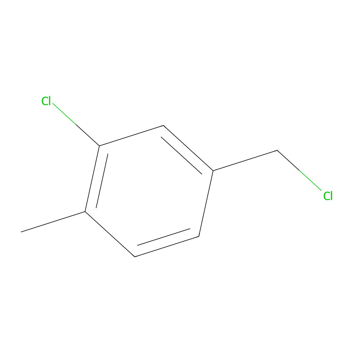 2-Chloro-4-(chloromethyl)-1-methylbenzene molecular structure, CAS 2719-40-6