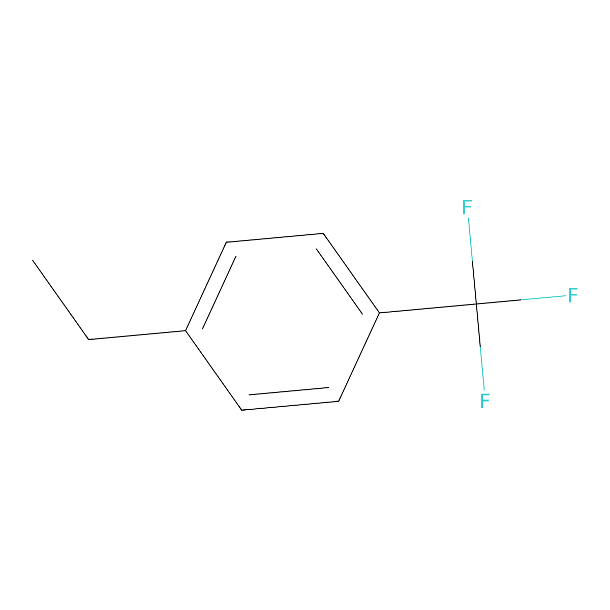 4-Ethylbenzotrifluoride molecular structure, CAS 27190-69-8