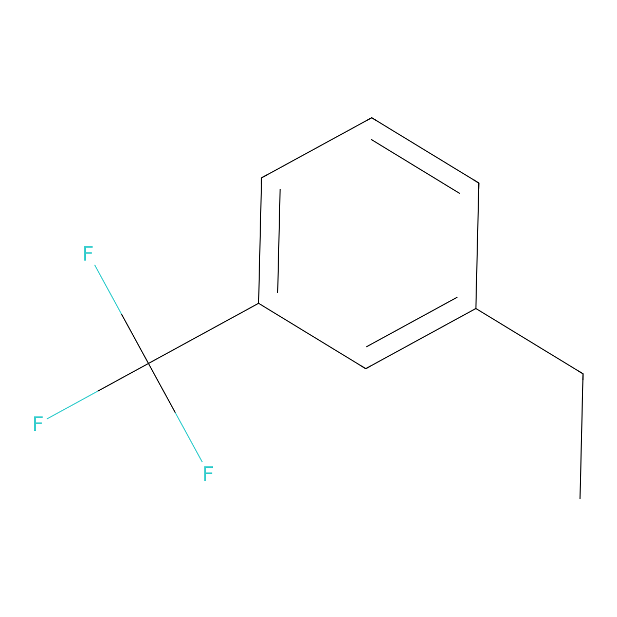 1-Ethyl-3-(trifluoromethyl)benzene molecular structure, CAS 27190-70-1