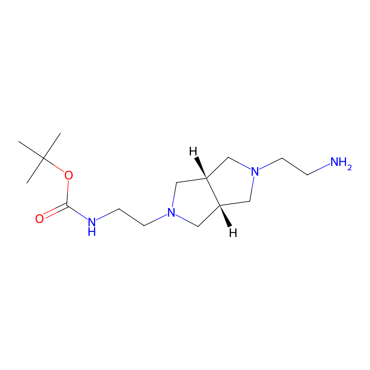 tert-butyl (2-((3aR,6aS)-5-(2-aminoethyl)hexahydropyrrolo[3,4-c]pyrrol-2(1H)-yl)ethyl)carbamate molecular structure, CAS 2719002-61-4