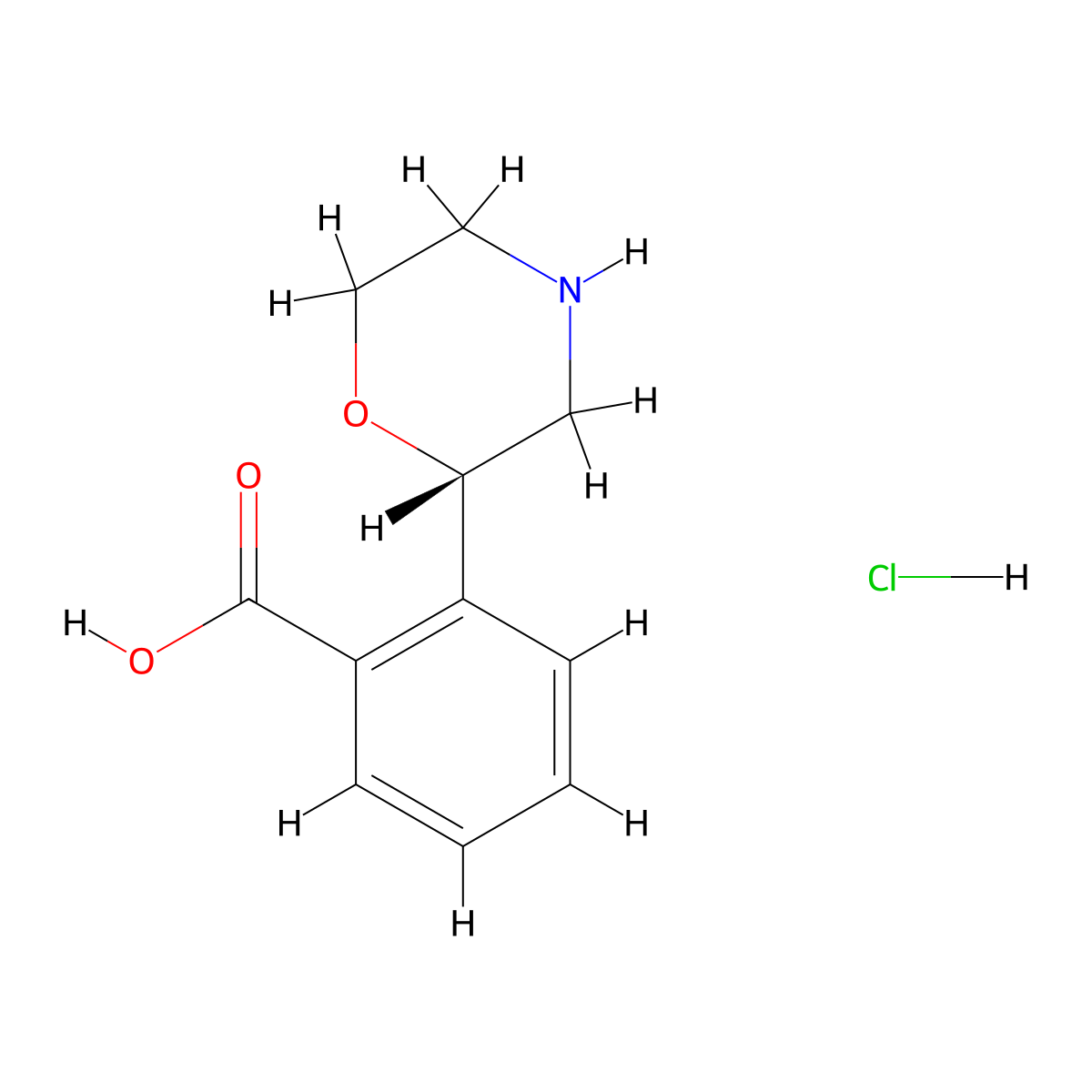 2-[(2S)-Morpholin-2-YL]benzoic acid hydrochloride molecular structure, CAS 2719003-77-5