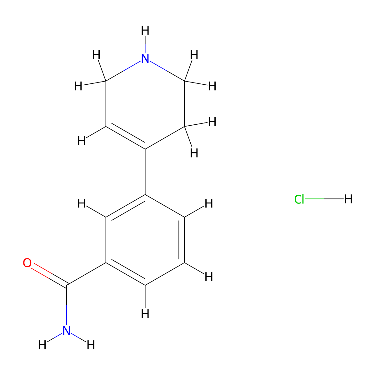 3-(1,2,3,6-Tetrahydropyridin-4-yl)benzamide hydrochloride molecular structure, CAS 2719031-81-7