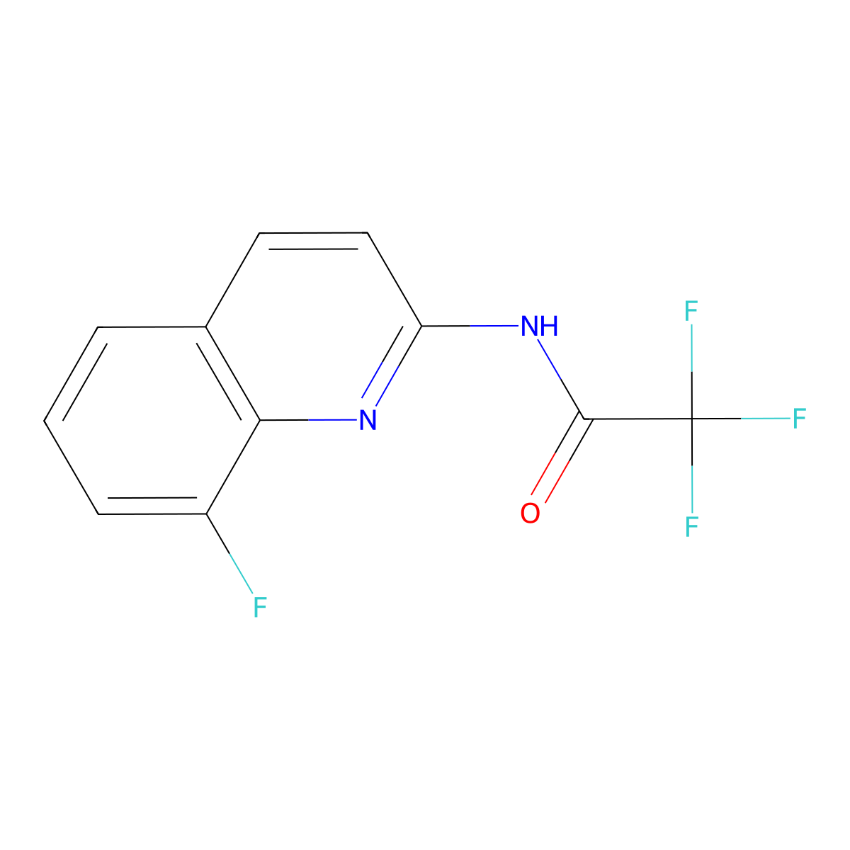 2,2,2-Trifluoro-N-(8-fluoroquinolin-2-yl)acetamide molecular structure, CAS 2719062-83-4
