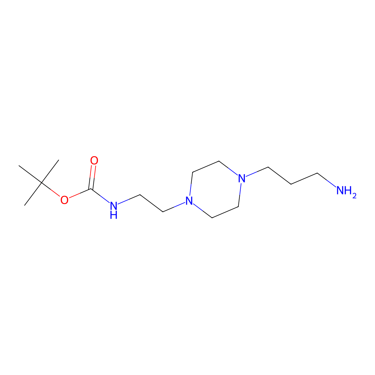 tert-Butyl (2-(4-(3-aminopropyl)piperazin-1-yl)ethyl)carbamate molecular structure, CAS 2719062-98-1