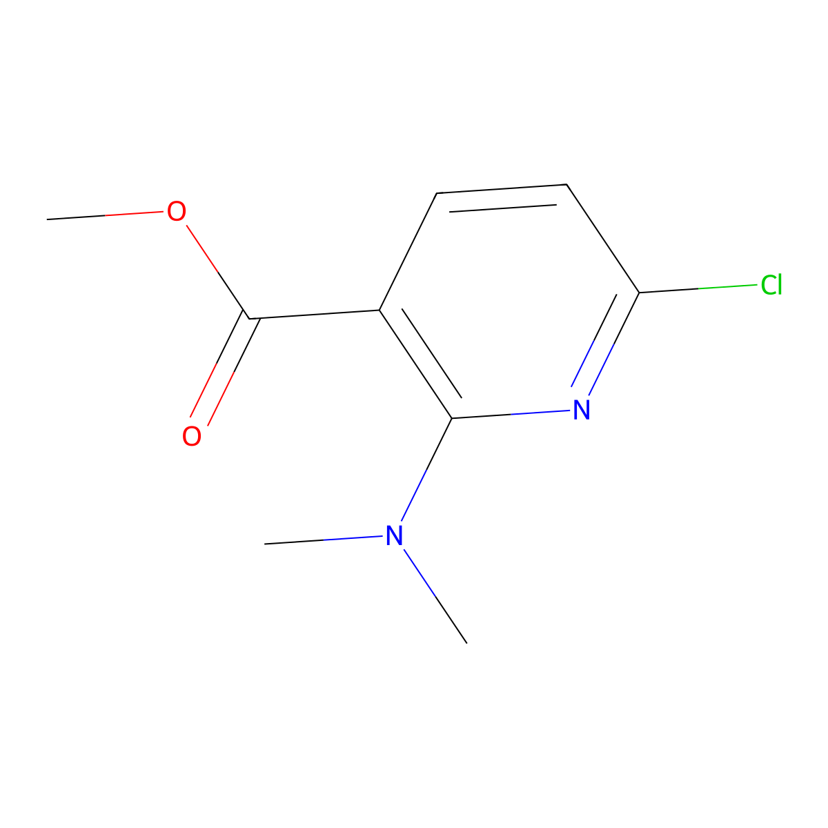 Methyl 6-chloro-2-(dimethylamino)pyridine-3-carboxylate molecular structure, CAS 2719063-12-2