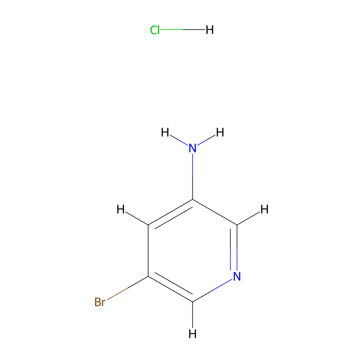 5-Bromopyridin-3-amine hydrochloride molecular structure, CAS 2719063-26-8