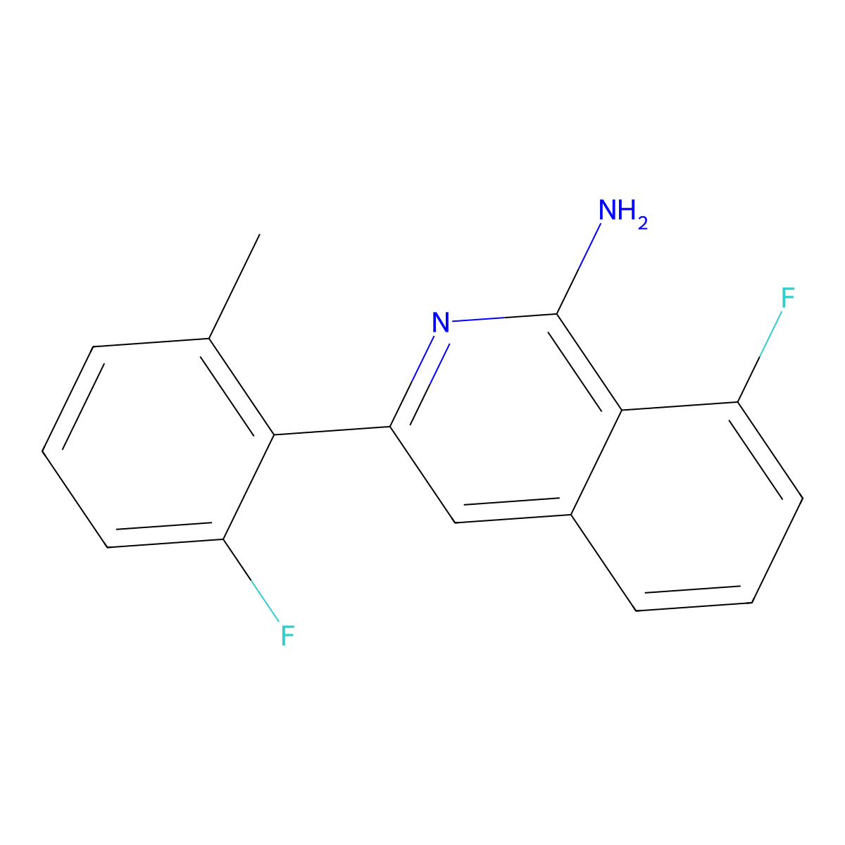 8-Fluoro-3-(2-fluoro-6-methylphenyl)isoquinolin-1-amine molecular structure, CAS 2719063-27-9