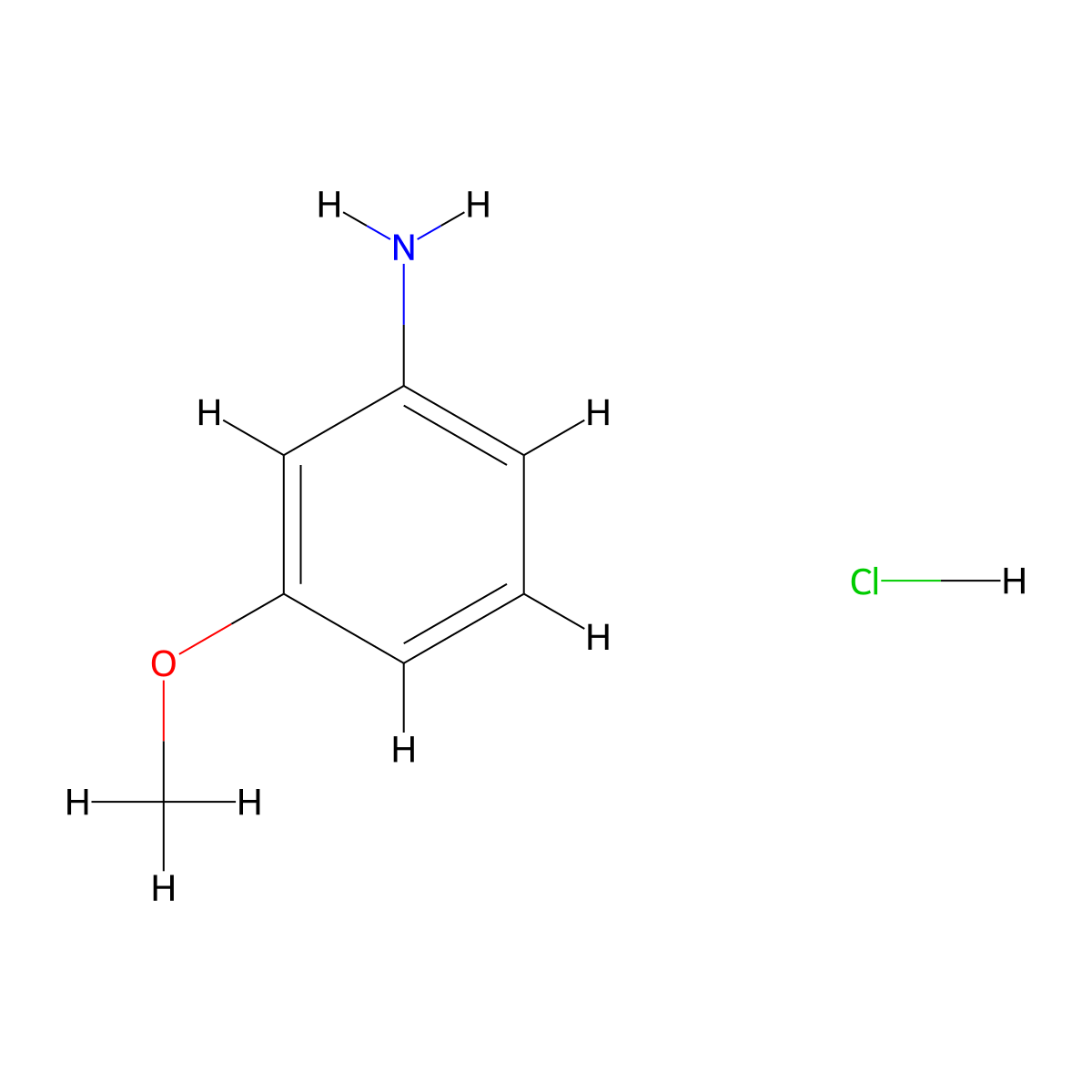 m-Anisidine Hydrochloride molecular structure, CAS 27191-09-9