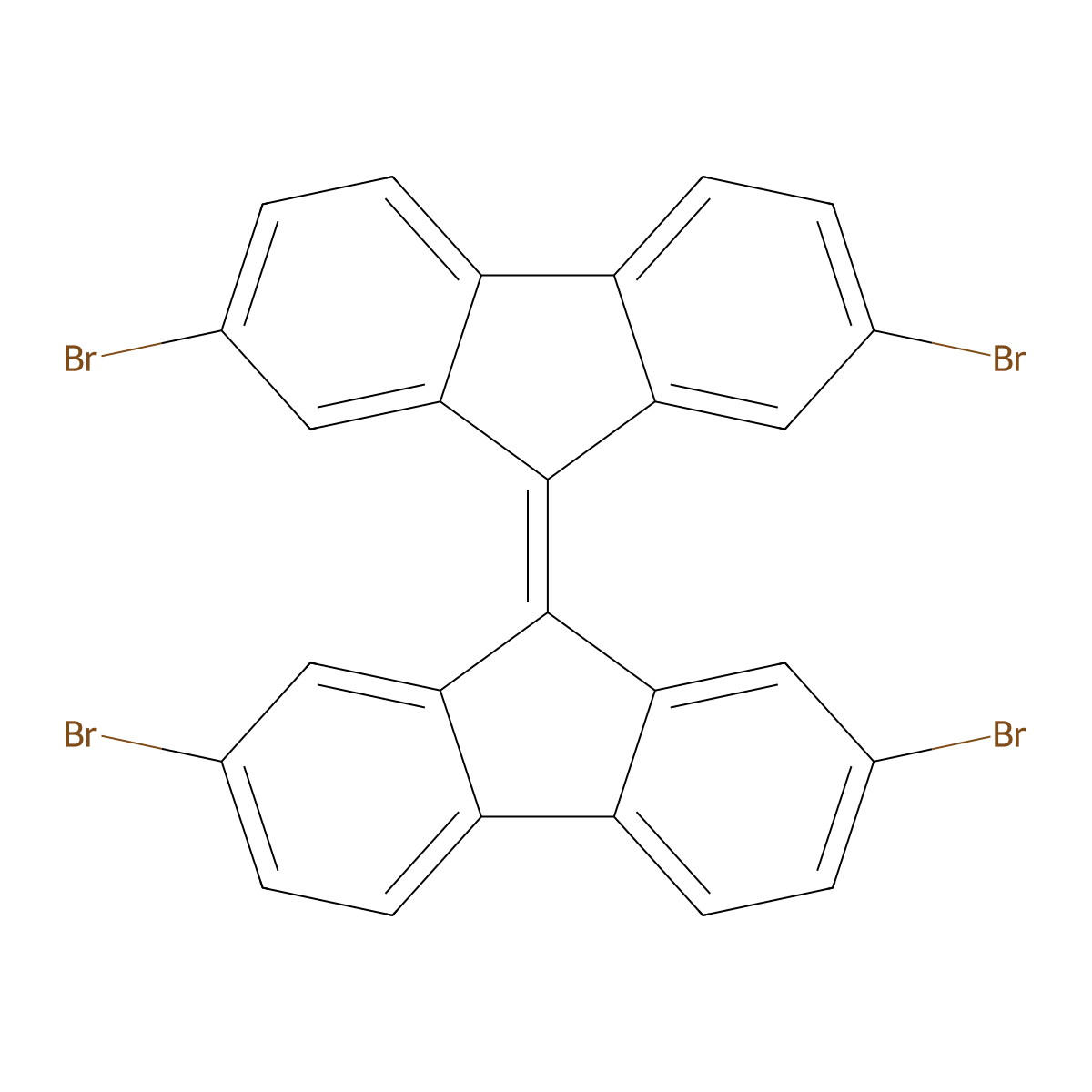 2,2',7,7'-Tetrabromo-9,9'-bifluorenylidene molecular structure, CAS 27192-91-2