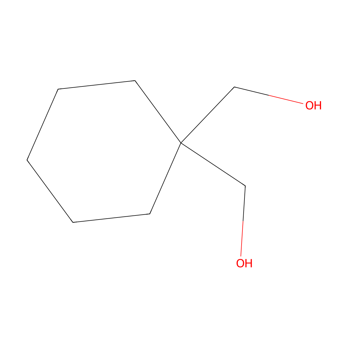Cyclohexanedimethanol molecular structure, CAS 27193-25-5