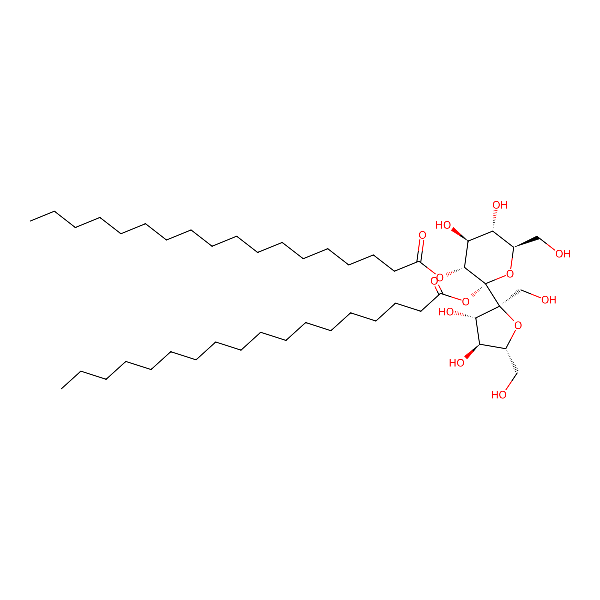 Saccharose distearate molecular structure, CAS 27195-16-0