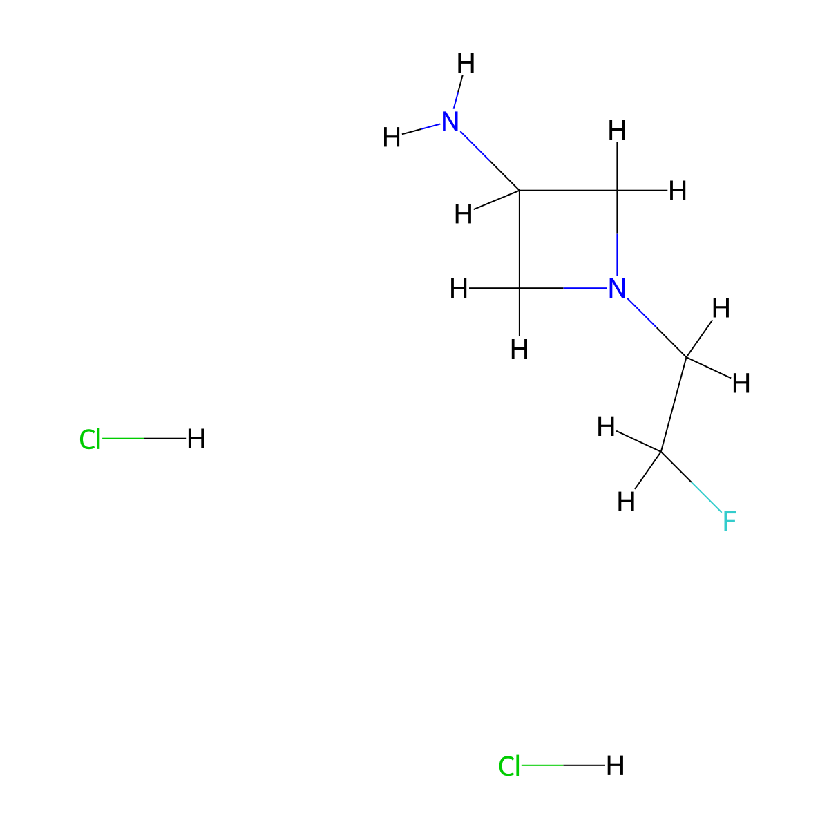 3-Azetidinamine, 1-(2-fluoroethyl)-, dihydrochloride molecular structure, CAS 2719626-80-7