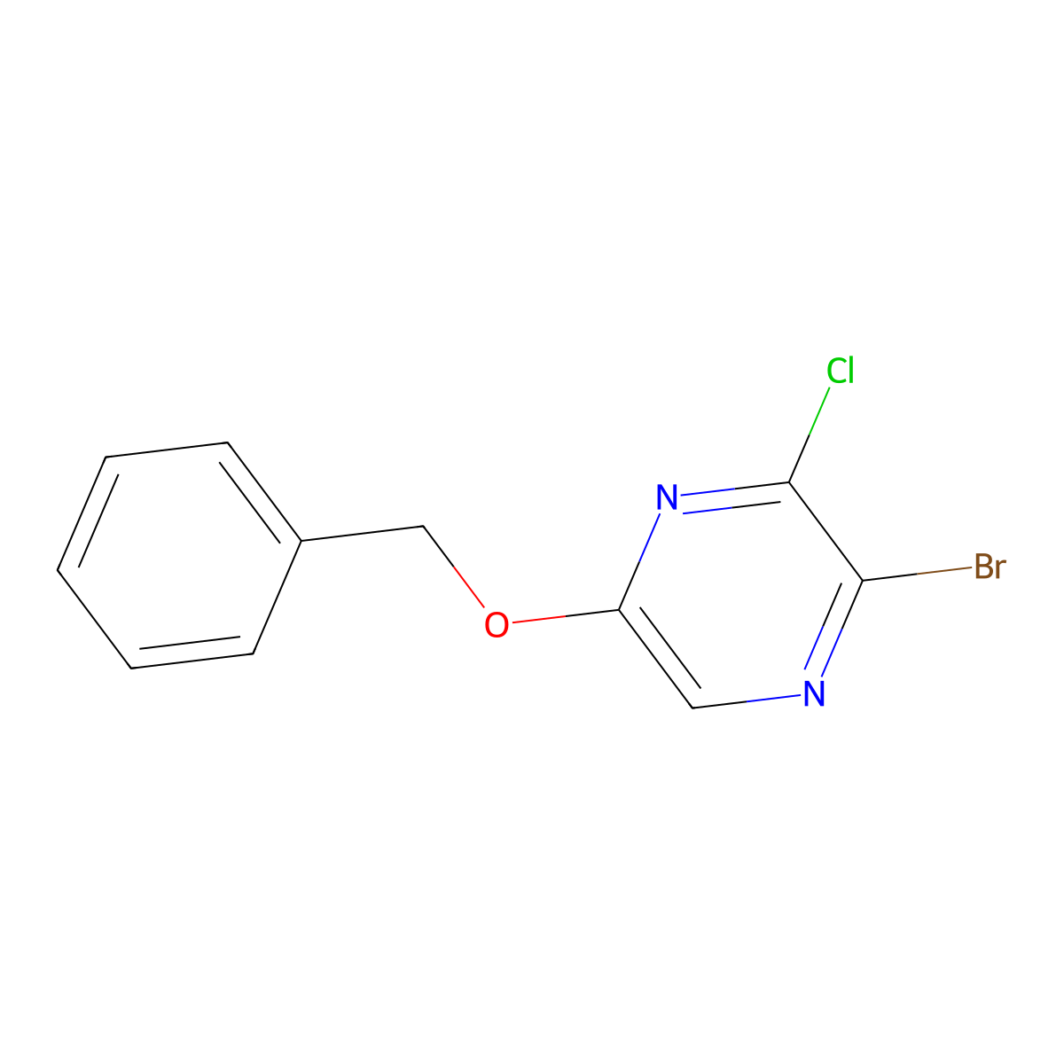 5-(Benzyloxy)-2-bromo-3-chloropyrazine molecular structure, CAS 2719750-52-2