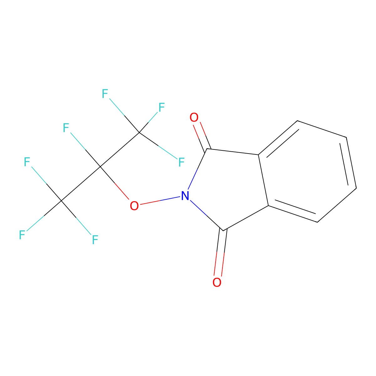 2-((Perfluoropropan-2-yl)oxy)isoindoline-1,3-dione molecular structure, CAS 2719854-89-2