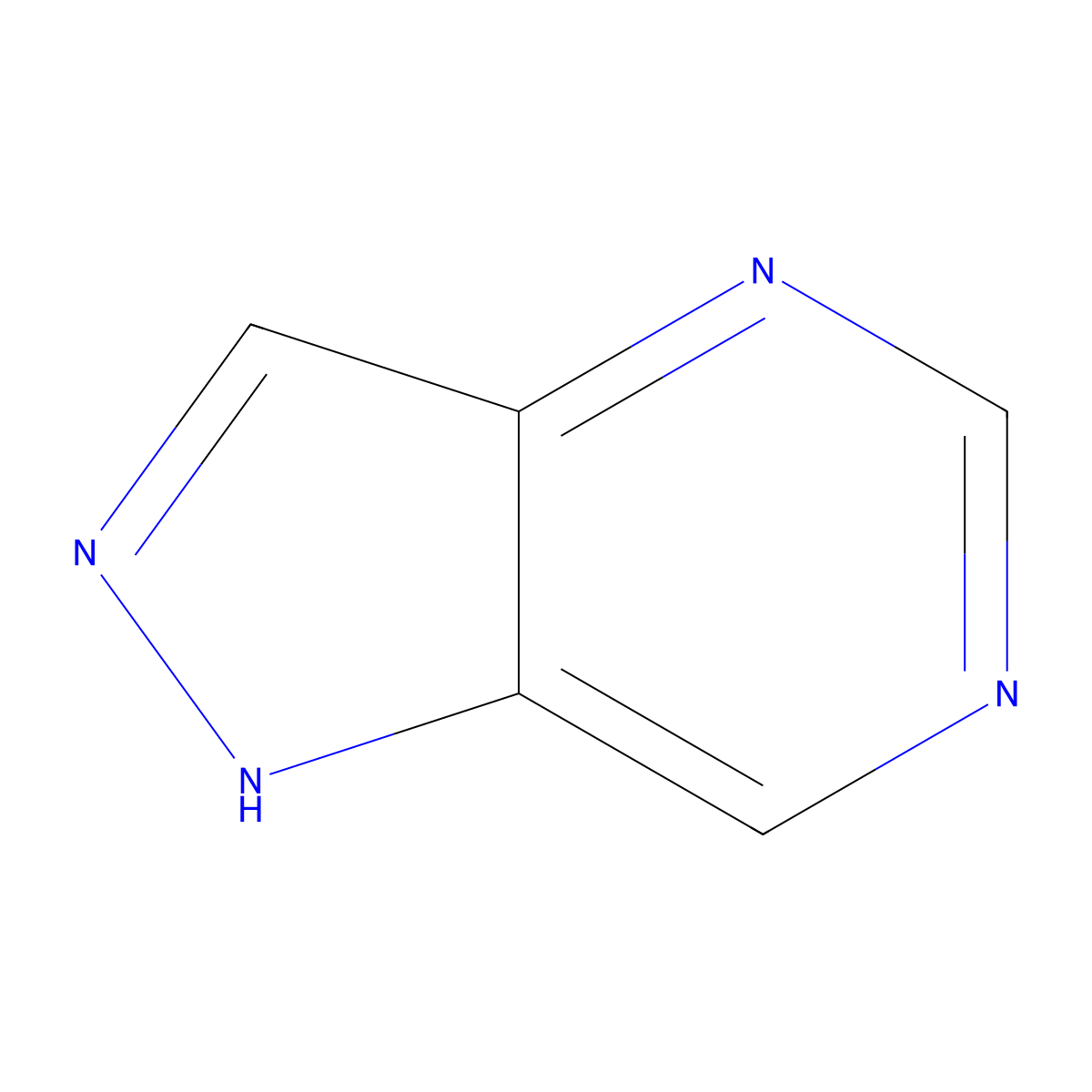1H-pyrazolo(4,3-d)pyrimidine molecular structure, CAS 272-57-1