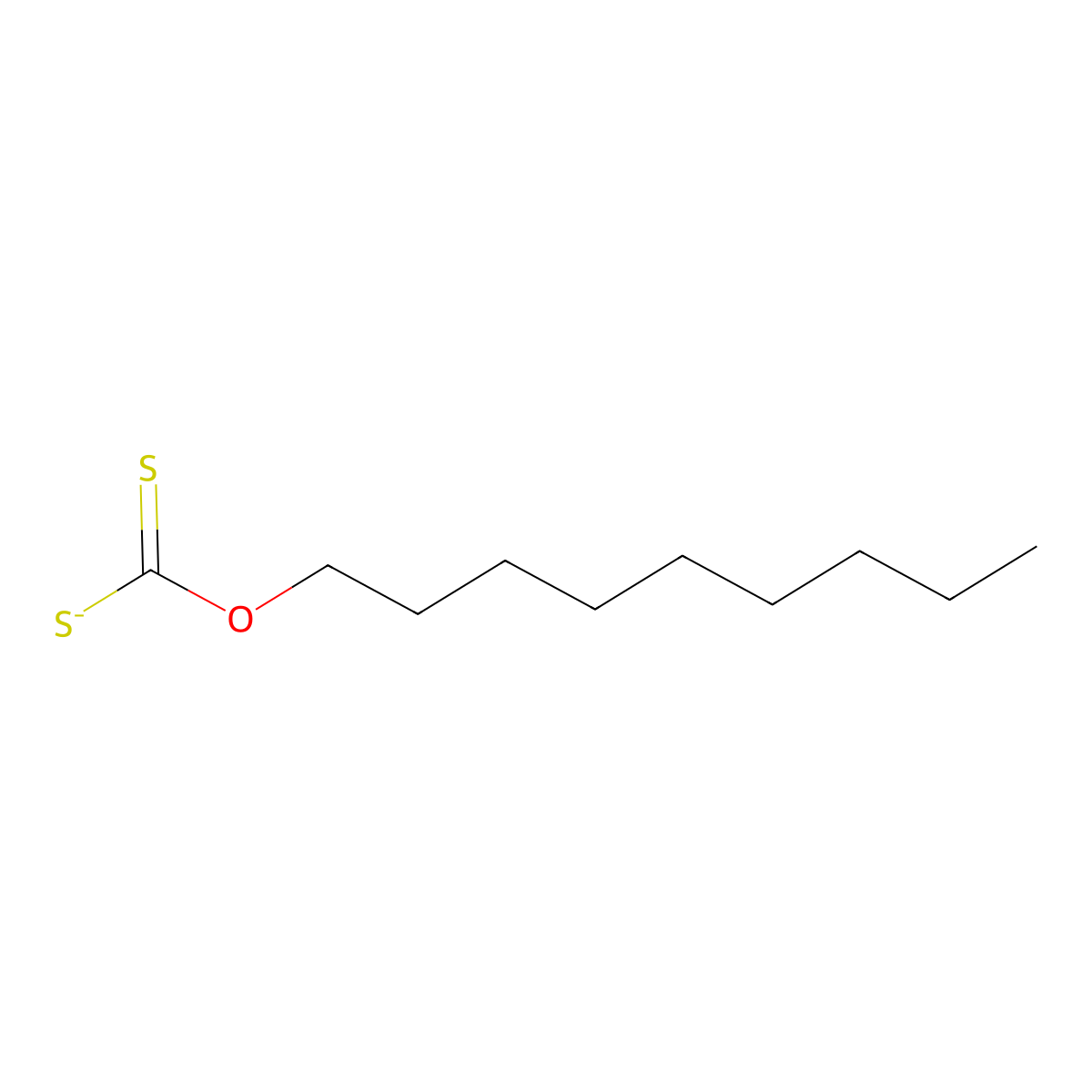 O-nonyl carbonodithioate molecular structure, CAS 2720-83-4